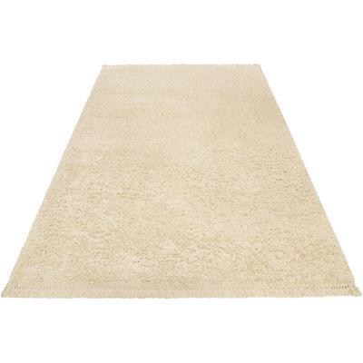 Hochflor-Teppich ESPRIT "Dantep, ESP-80261", beige (creme, beige), B:80cm H:35mm L:150cm, Polypropylen (PP), Teppiche, Langflor, Shaggy, sehr weich, mit Fransen, auch als Läufer, Wohnzimmer Image