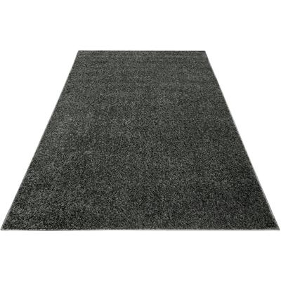 Hochflor-Teppich ESPRIT "Whisper Shag ESP-9977", grau (dunkelgrau,anthrazit), B:80cm H:30mm L:230cm, Polypropylen, Teppiche, Läufer, uni, waschbar, mit Antirutschbeschichtung, Wohnzimmer Image