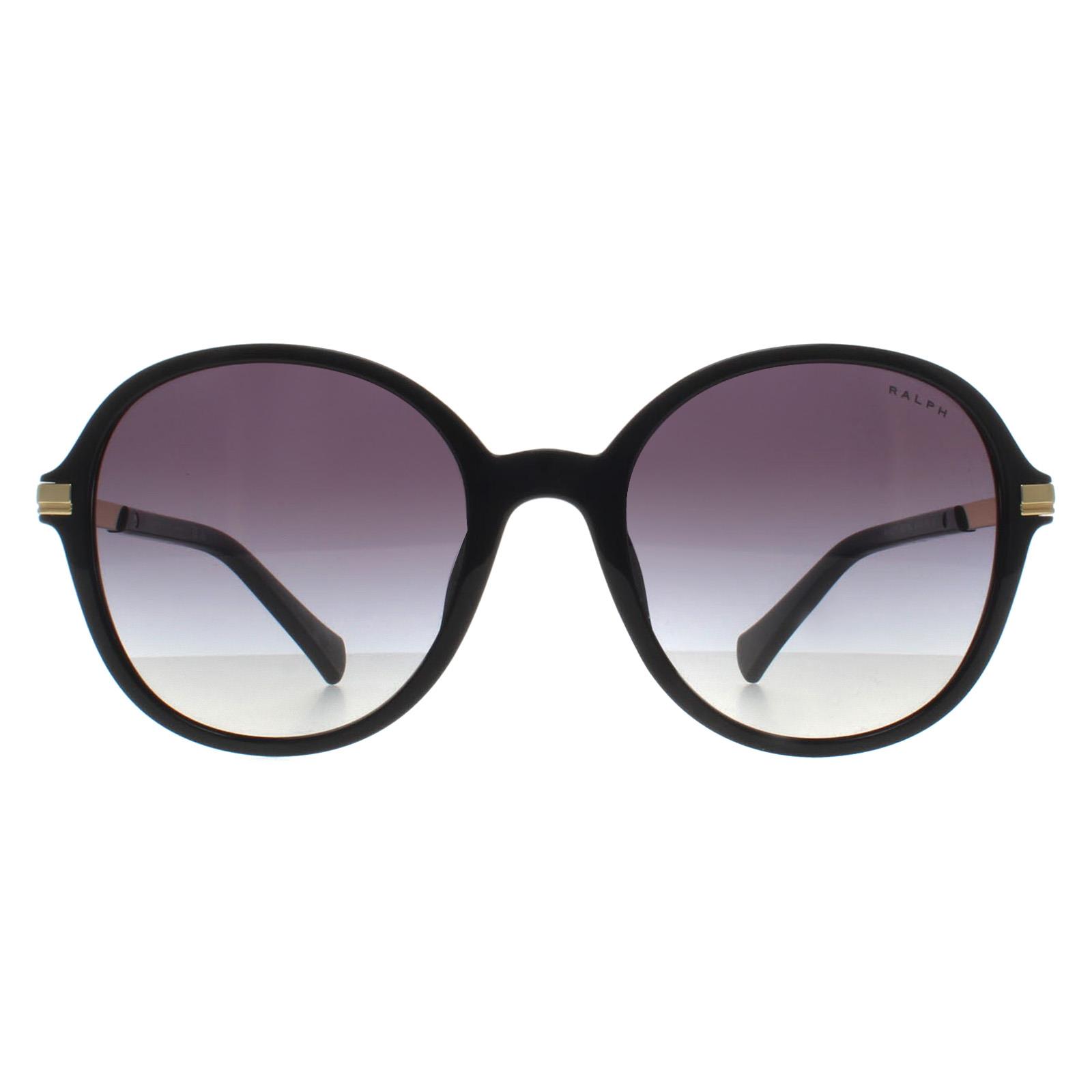 Ralph by Lauren Round Womens Shiny Black Grey Gradient RA5297U - One Size | Ralph by Ralph Lauren Sale | Discount Designer Brands