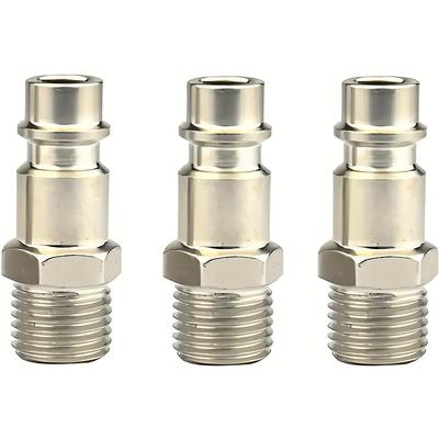 TEMU 1/3 Air Compressor Quick Connector 1/4 Male European Thread G1/4 For Blower And Pneumatic Tools Image