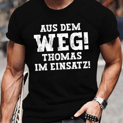 TEMU Thomas Men's Summer Short Sleeve T-shirt Image