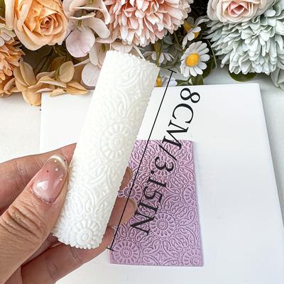 TEMU Ethnic Polymer Clay Texture Roller, Embossing Pottery Texture Rollers For Jewelry Making, Like Polymer Clay Texture Sheets, Work With Polymer Clay Cutters