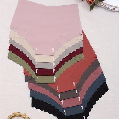 TEMU 10pcs Of Seamless Fan-shaped Decorative Panties, Sexy And Comfortable Breathable Stretch Underwear, Women's Underwear And Panties Image