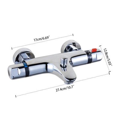 TEMU Thermostatic Shower Valve Trim Wall Mount Thermostat For Bathroom Precise Adjustment Of The Water Temperature Image