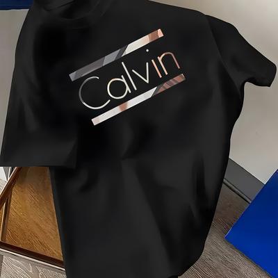 TEMU Printed Casual Loose Short-sleeved T-shirt, 100% Polyester Round Neck T-shirt, With Elasticity And 180 G Fabric Weight, Suitable For Summer Sweaters. Image