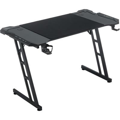 TEMU 160x60cm Freestanding Desk Gamer Computer Desk Ergonomic Gaming Table Office Table With Carbon Fiber Plate Cable Holder & Headphone Connector Pc Gaming Table Image