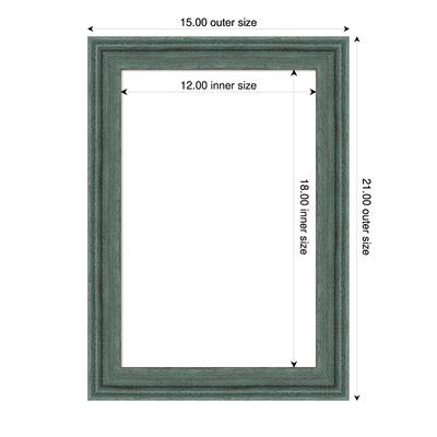 Amanti Art Upcycled Brown Grey Framed Dry Erase Magnetic Board