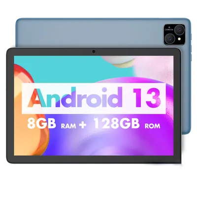 Tablet 10 Zoll, Android 13, Octa-Core, 5 GHz WiFi, 128 GB Speicher, 8000 mAh, 2,0 MP 8,0 MP Kamera, GMS-zertifizierter Tablet-PC