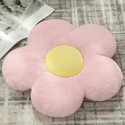 Niedliche Blumenkissen, Sonnenblütenblatt-Überwurfkissen, Bürokissen, Studentenstuhl, Bodenkissen, Schlafzimmer, Boden, Tatami-Matten Image