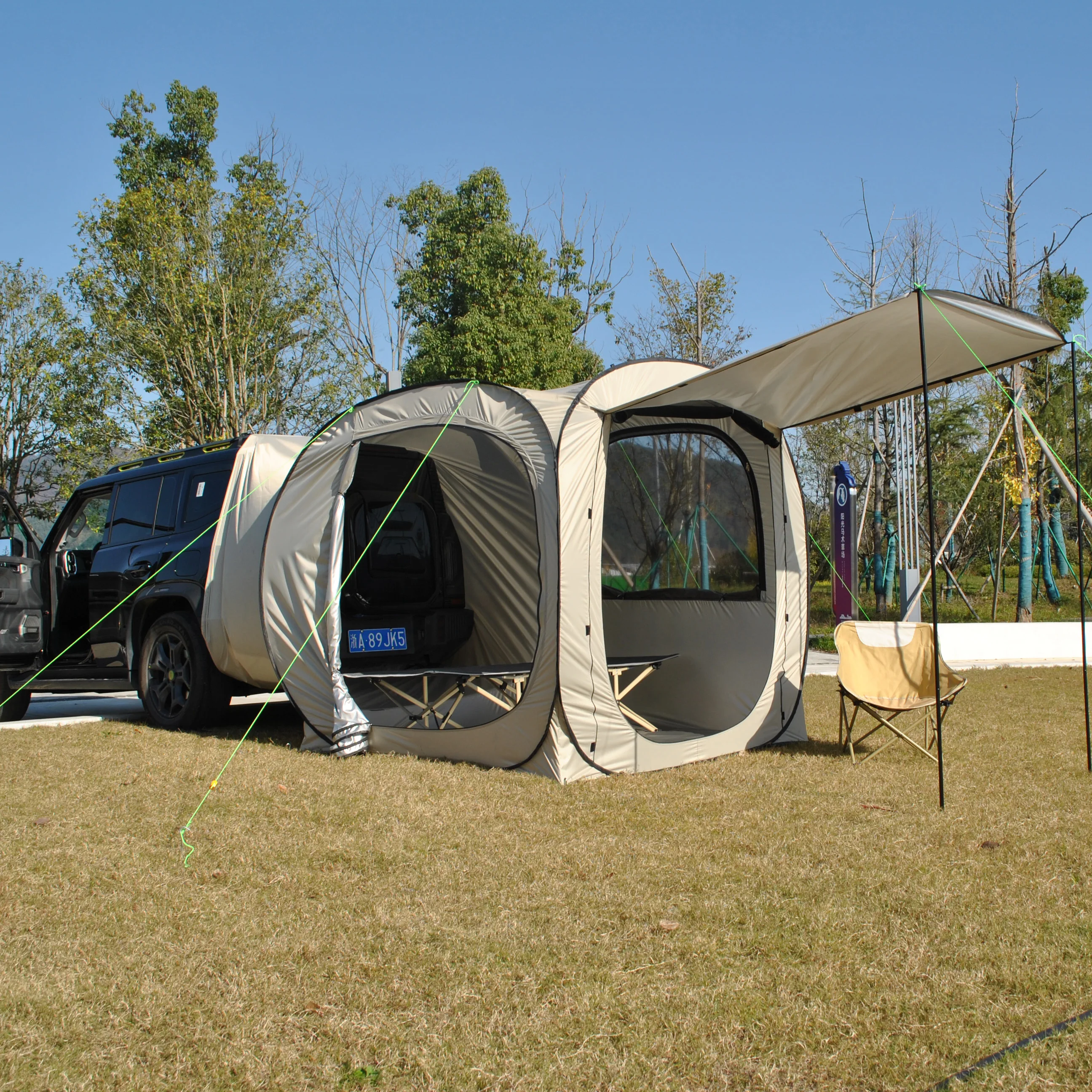 Autozelt, wasserdichtes Zelt, Auto-Heckklappenzelt, Pop-Up-Auto-Hinterzelt, SUV-Zelt, Camping-Auto-Zelte für Wohnmobile, Mehrzweck-LKW-Zelt Image