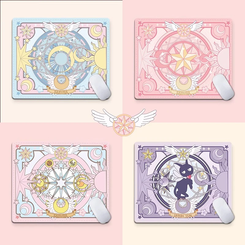 Pink Magic Kleines Mauspad Gaming Laptops Mousepad Gamer Teppich Tastaturmatte Schreibtischschutz Anime Cartoon Mauspads 18X22CM Image