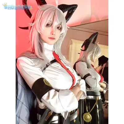 Spiel Wuthering Waves Zani Cosplay Kostüm Hemd Mantel Krawatte Handschuhe Perücke Ohr Requisiten Image