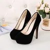 Große Größe 35-46 Sexy Super High Heels Schuhe für Frauen Knöchel Chunky Plattform Pumpen Frau