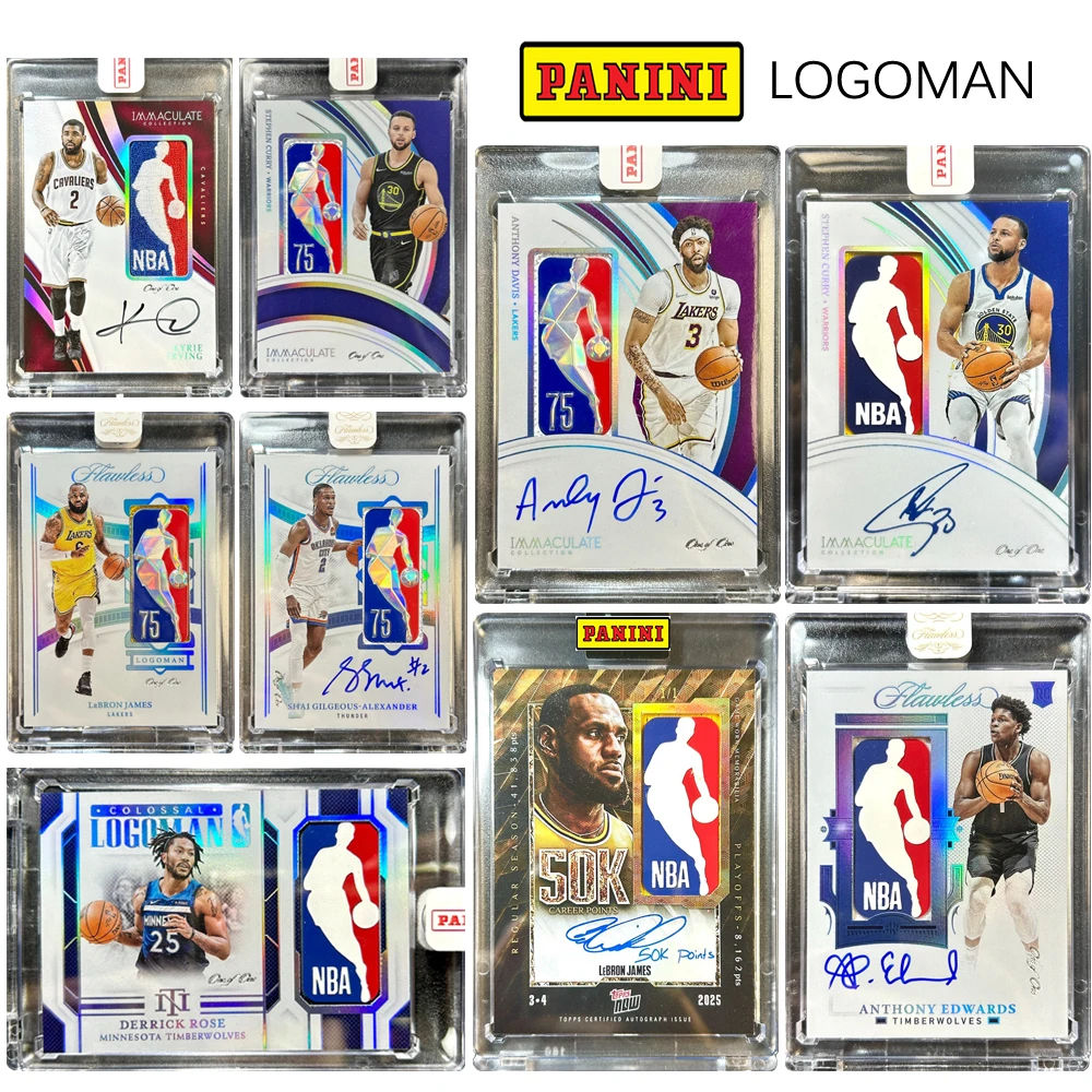 PANINI LOGOMAN DIY hausgemachte Sammelkartensteine Kobe Bryant James Doncic Davis Curry Irving Edwards Jungen Geburtstagsgeschenk Image