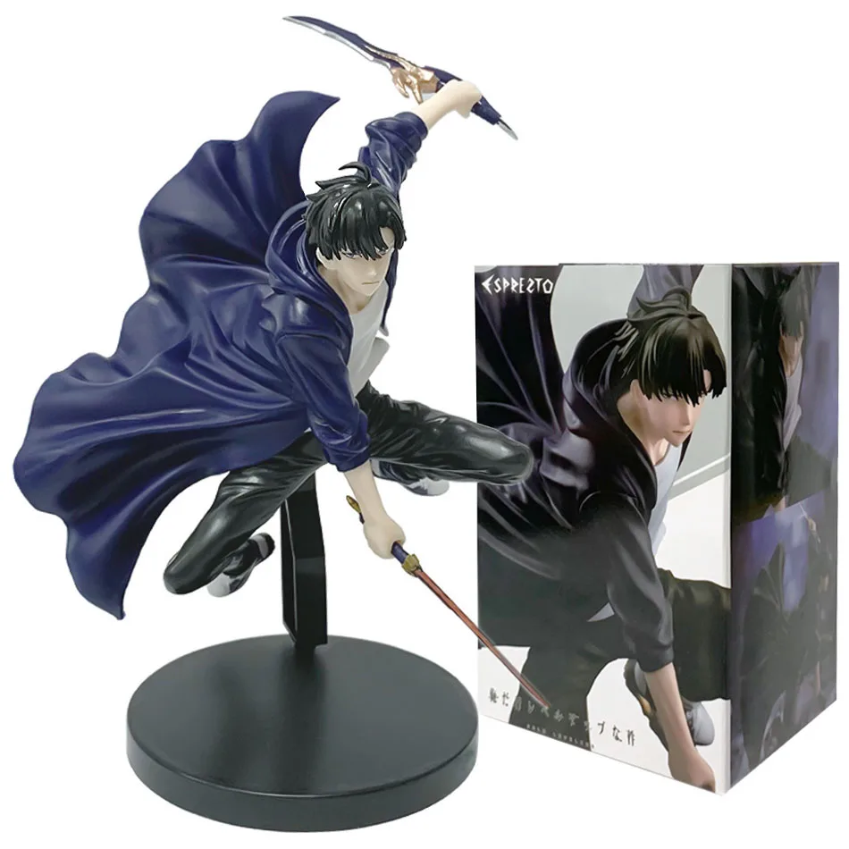 Anime Solo Nivellierung Figur 18 cm Action Sung Jin-Woo Charakter Schlacht Version PVC Modell Spielzeug Desktop Dekoration Geburtstag geschenke Image