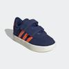 Klettschuh ADIDAS SPORTSWEAR "VL COURT 3.0", Gr. 26, dunkelblau, impact orange, gold metallic, Leder, Synthetik, sportlich, Schuhe, für Kinder, inspiriert vom Design des adidas samba