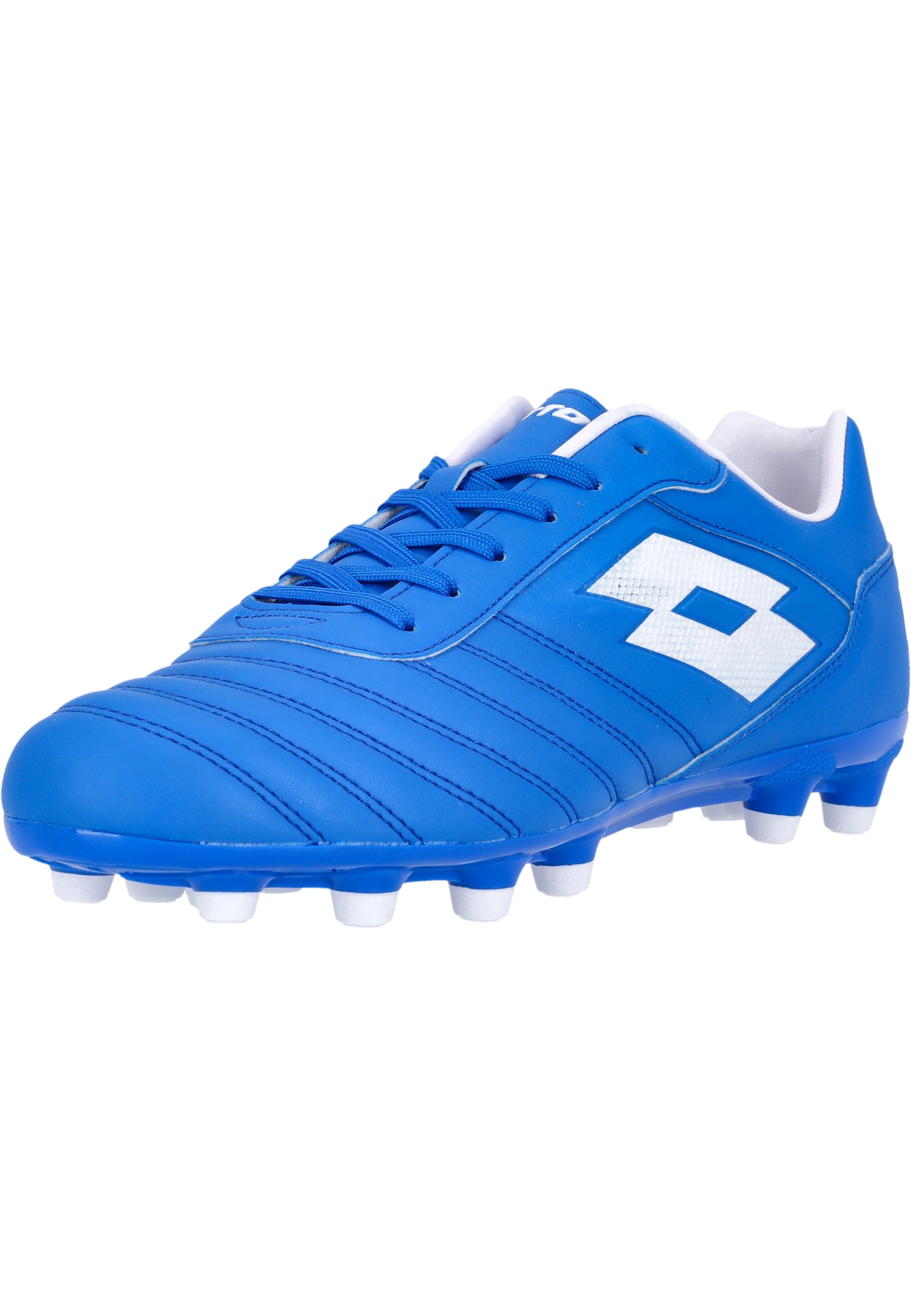 Fußballschuh LOTTO "Stadio 700 AGM", Herren, Gr. 39, blau (blau, weiß), Synthetik, Schuhe Fußballschuh, mit funktionalen Features