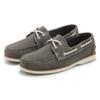 Bootsschuh ELBSAND, Damen, Gr. 40, grau, Obermaterial: 100% Rindsleder. Futter: 100% Rindsleder. Decksohle: 100% Lederimitat. Laufsohle: 100% Synthetik, unifarben, kontrastfarbene Details, klassisch, Schuhe, Slipper, Halbschuh, Slip-Ons aus Leder