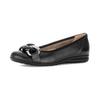 Ballerina GABOR "FLORENZ", Damen, Gr. 42, schwarz, Nappaleder, unifarben, elegant, Schuhe, in bequemer Schuhweite G (= weit)
