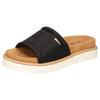 Pantolette MUSTANG SHOES, Damen, Gr. 45, schwarz, Lederimitat, casual, Schuhe, Plateausandale, Pool Slides, Sandale mit Softfußbett