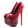 Sexy Leopard High Heels Frauen Schuhe Plattform Große Größe 45 50 Gold Rot frauen Heels Pumps Marke