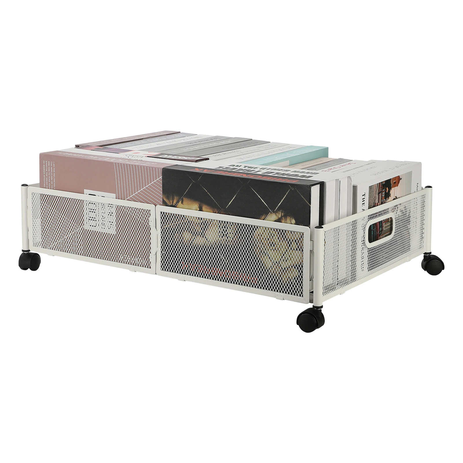 Home Bettboden Kleiderständer mit Rollen 60*40,5*16cm