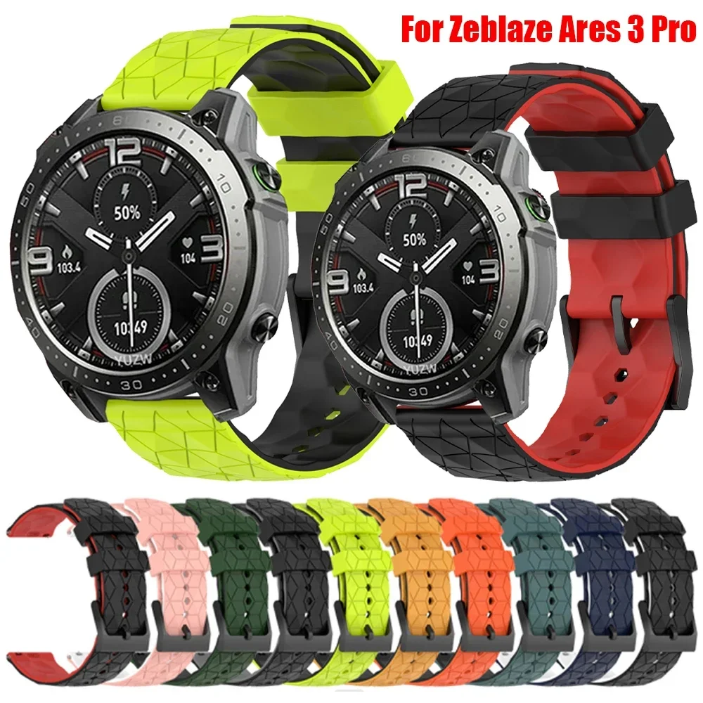 22 mm Silikonarmband für Zeblaze Ares 3 Pro/GTS GTR 2 3 3 Pro Armband für Zeblaze Stratos 2 3 3 Ultra/Vibe 7 7 Pro Armband Image