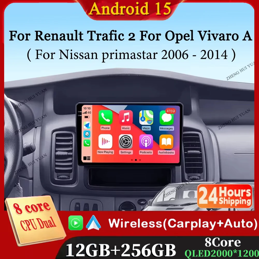 Android Für Renault Trafic 2 Für Opel Vivaro EINE Für Nissan primastar 2006-2014 Auto Radio Multimedia Video Player navigation GPS Image