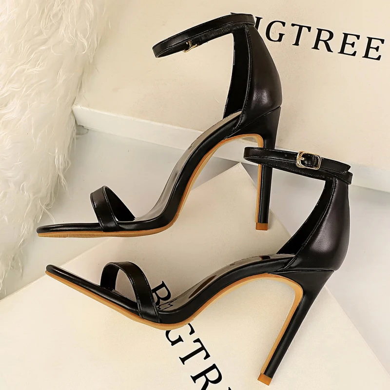 BIGTREE Schuhe Sommer Damen Sandalen Peep Toe High Heels Sexy Partyschuhe Stiletto Heels 10 cm Stiletto 10 cm High Heels Sandalen