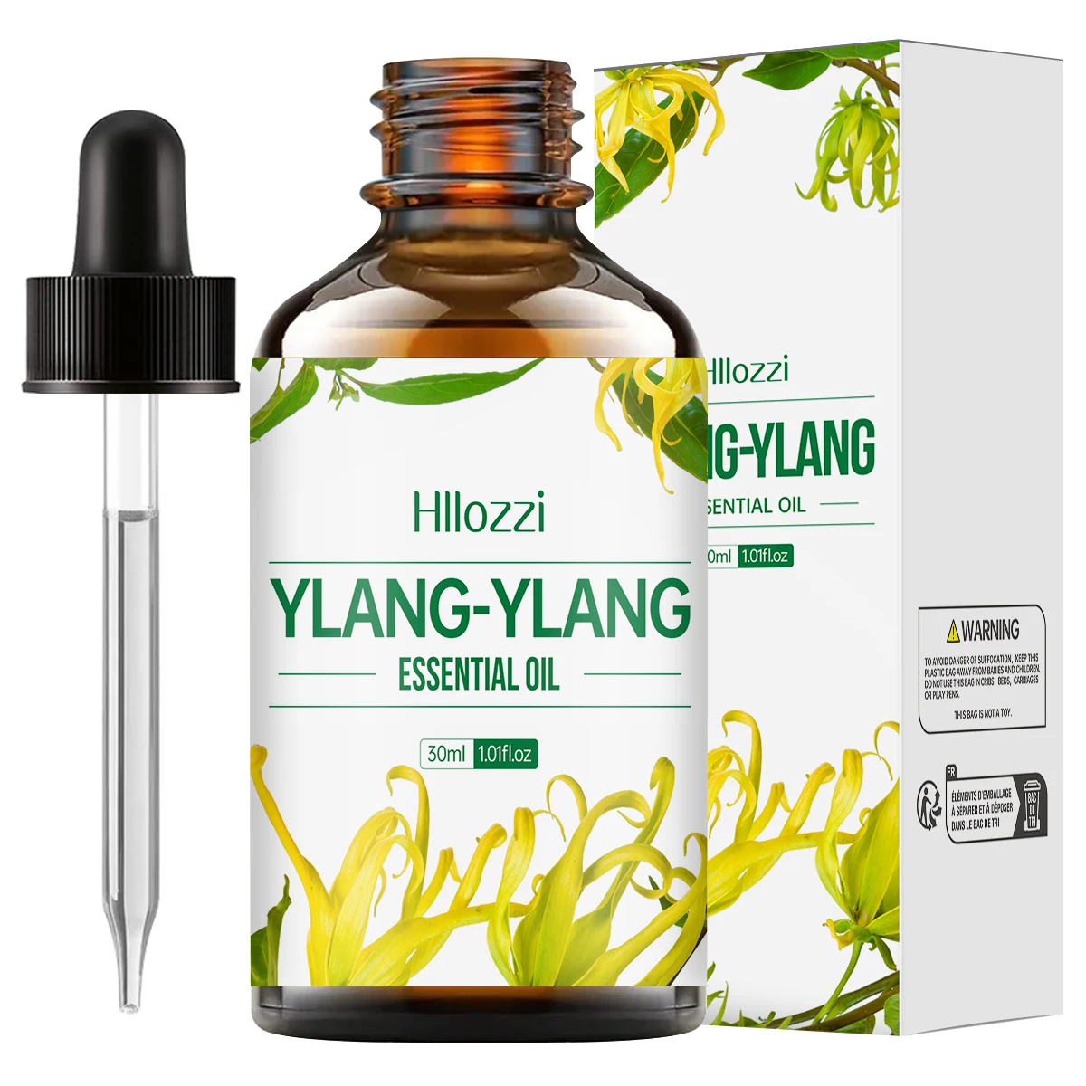 30 ml/60 ml/100 ml ätherisches Ylang-Ylang-Öl für die Hautpflege. Ätherisches Pflanzenextraktöl für die Körperpflege Image
