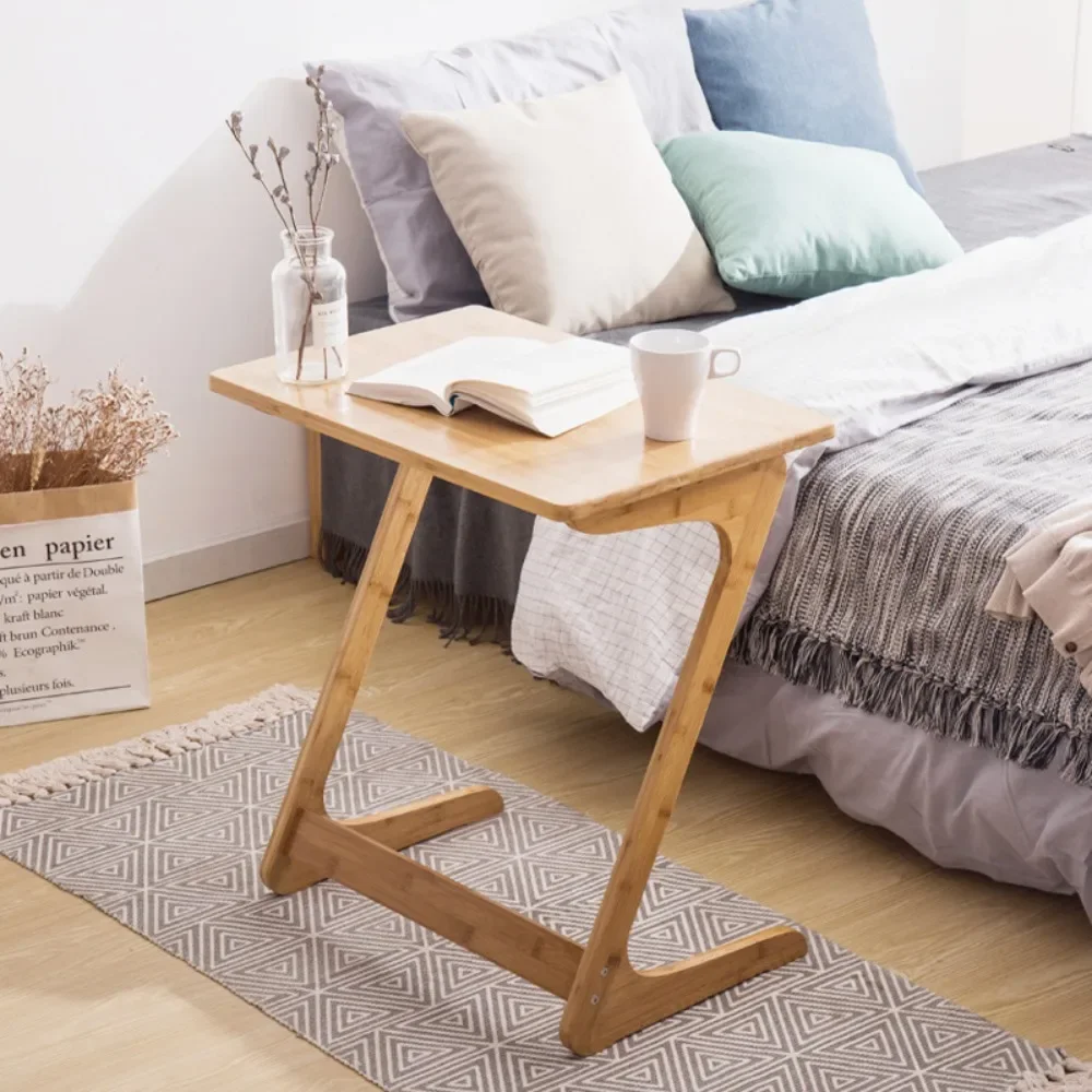 Bambus Z-förmigen Tisch Einfache Notebook Studie Schreibtisch Sofa Seite Schreibtische Einfache Nachttische Tee Tisch Haushalt Multifunktionale Schreibtisch