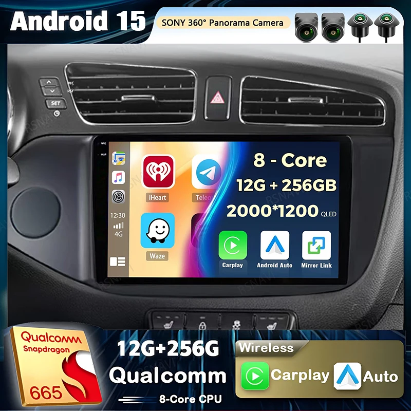 Android 15 Carplay Autoradio Für KIA Cee'd CEED JD 2012 2013 2014 - 2018 Multimedia Video Player Navigation GPS stereo 2 Din DVD Image
