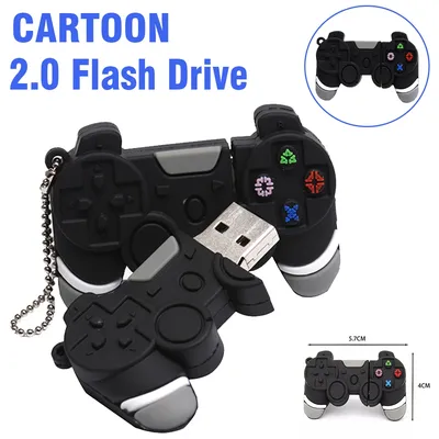 Mini USB 2.0 Memory Stick 64 GB 32 GB Cartoon-Game-Controller USB-Flash-Laufwerk 16 GB Pendrive Pen Drive 8 GB 4 GB Griff Modell U Disk Image