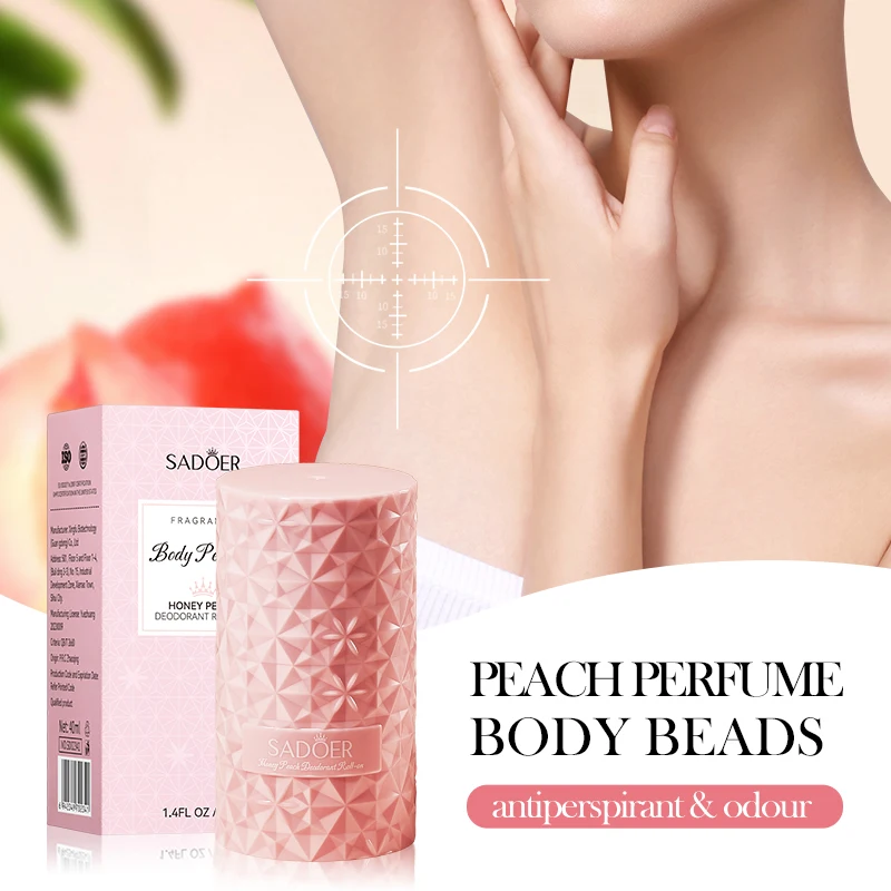 Peach Body Roll-On Fragrance: Gentle and Skin-Friendly, Long-Lasting, Refreshing, and Elegantly Subtle Scented Roll-On Perfume