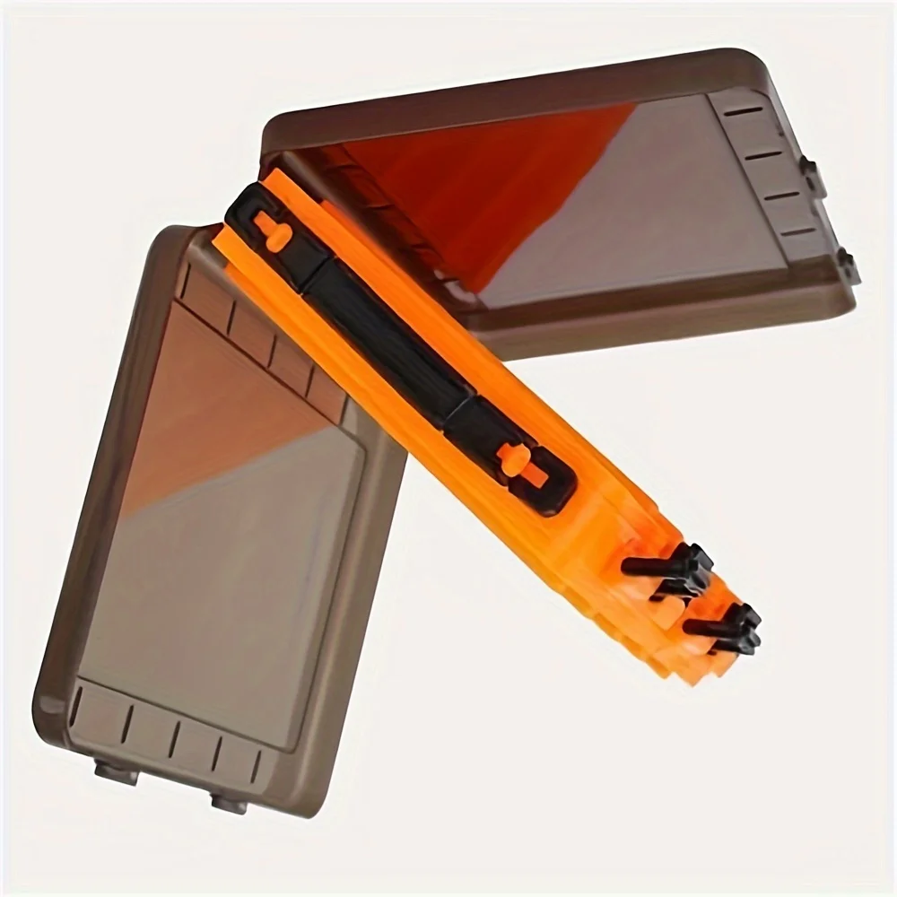 Doppelseitige Angeln Köder Haken Tackle Box Sichtbar Hartplastik Klar Angeln Köder Köder Tintenfisch Jig Minnows Zubehör Lagerung Fall Image