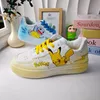 r ‌ Eal Bilder 2025, neue Pikachu-Katze und Maus-Cartoon, weiß, blau, gelb, Mann, plus große Board-Schuhe für Damen und Mädchen, Freizeitschuhe