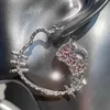 Sanrio Hello Kitty Metall Ohrringe für Frauen Anime Niedliche Diamant Ohrringe Hip Hop Punk