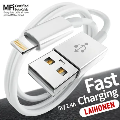 MFI certified charger cable suitable for iPhone 10 FT USB to Lightning data cable suitable for iPhone 14 13 12 11 XS XR X 7 6