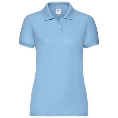 Fruit of the Loom Damen Poloshirt Lady Fit Piqué (Himmelblau) Image