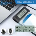 Convertitore da USB 3.2 a SATA SSD da 2,5/3,5 pollici HDD Display digitale Adattatore esterno per