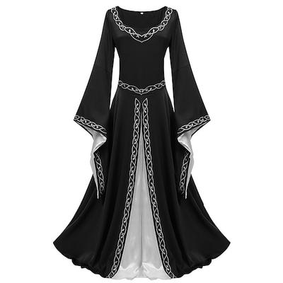 Mittelalterlich Renaissance Cocktailkleid Abschlussballkleid Ren Faire Wikinger Outlander Elfen Damen Keltisch Fantasie königlich Halloween Karneval Maskerade Party LARP Renaissance-Messe Erwachsene Image