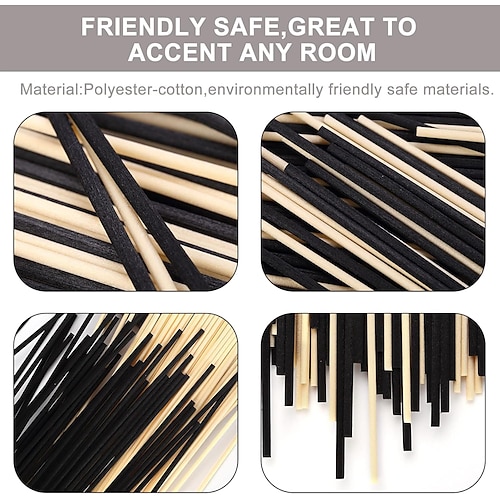 Nachfüllstäbchen für Diffusoren mit ätherischen Ölen, Duftstäbchen aus Schilf zur Lufterfrischung und Mückenabwehr, multifunktionales Aromatherapie-Zubehör für Zuhause, Bad, Büro, Hotel (ohne Öl) Image