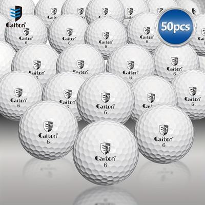 TEMU 50pcs Caiton 3-layer Golf Balls - 332 Dimples, Distance, , Durable, Accurate - Ideal For Training And Competition Image