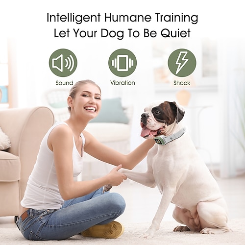 Hundetraining Anti-Bell-Halsband Schockhalsband Anti-Bell-Gerät haustierfreundlich Hund 3 Modi Piepton Vibration Hund Verstellbar Anti-Bell Automatisch Sicherheit ABS PC Elektronisch Image