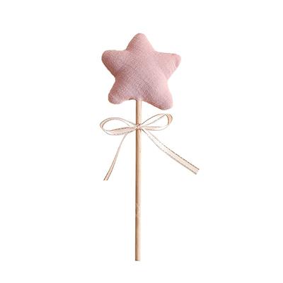 TEMU 1 Adorable Pink Fabric Star Magic Wand With - Ideal For 2nd Birthday Party , Holiday Accessory For Christmas, Easter, Valentine's, No Batteries Required, Party Decorations Image