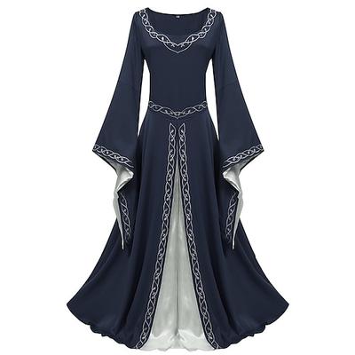 Mittelalterlich Renaissance Cocktailkleid Abschlussballkleid Ren Faire Wikinger Outlander Elfen Damen Keltisch Fantasie königlich Halloween Karneval Maskerade Party LARP Renaissance-Messe Erwachsene Image