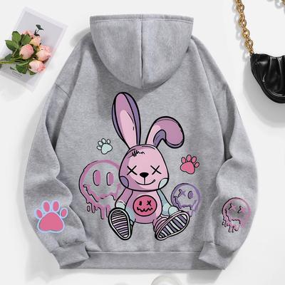 TEMU Hoodie, Drawstring Casual Hooded Sweatshirt For Winter & Fall, Women's Clothing Image