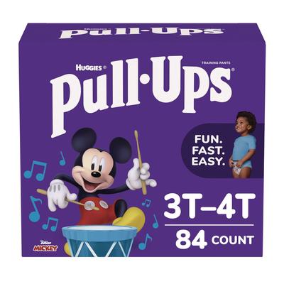 Huggies Pull-Ups Learning Designs Potty Training Pants for Boys, Size 5, 3T-4T, 32 lbs to 40 lbs, 84/Carton (KCM45271)