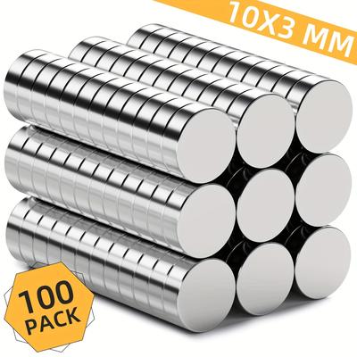 TEMU 50/150pcs 10x3mm Round Magnets, N35 Neodymium Magnets, 10*3mm Whiteboard Magnets, Magnets, Suitable For Office, Fridge, Image