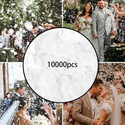 TEMU 10000pcs White Heart-shaped Confetti Paper Decorations - Ideal For Wedding, Valentine's Day, And Party Favors - Perfect Gift For Wedding & Party Lovers, Wedding Decorations Image